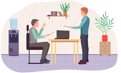 Businesspeople have project strategy planning meeting. Teamwork with business plan, creating new creative project. Meeting to discuss starting business. Colleagues discussing work in entrepreneurship