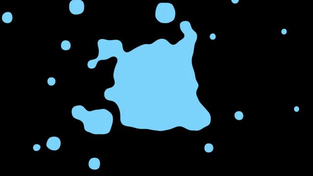 Animation of splashing liquid with alpha channel