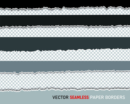 Torn paper with transparent background vector illustration for design or background image