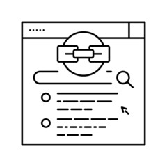 authoritative link line icon vector illustration