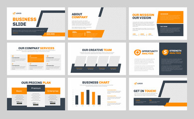 Business slide presentation design