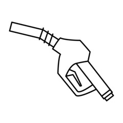 Fuel nozzle icon. Gas station icon. Petroleum fuel pump. Pump nozzle. Oil dripping symbol