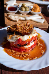 Dinner at guachinche, typical Canary Island establishment on Tenerife, where locally produced white or red wine served a