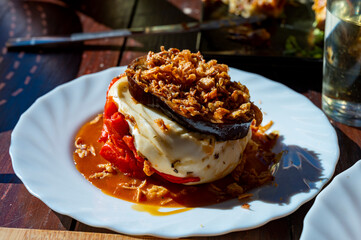 Dinner at guachinche, typical Canary Island establishment on Tenerife, where locally produced white or red wine served 