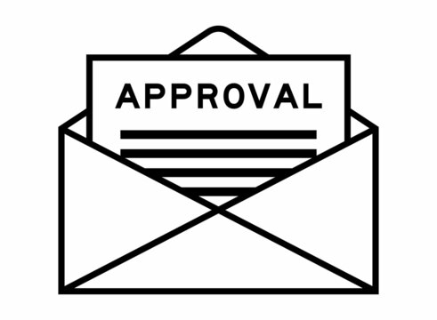 Envelope And Letter Sign With Word Approval As The Headline