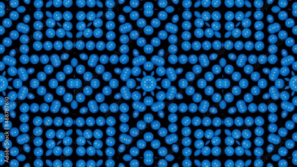 Aufkleber abstract animated mosaic with 3d rendered objects. simple seamless loop motion graphic background wi