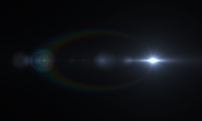 Lens Flare light over background. Easy to add overlay or screen filter over photos