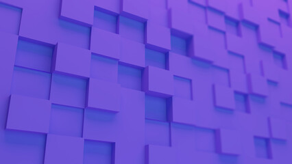 purple square pattern background,science and technology concept,3d rendering