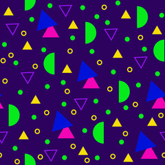 Abstract colorful seamless pattern. Geometric background. Mockup. Vector.