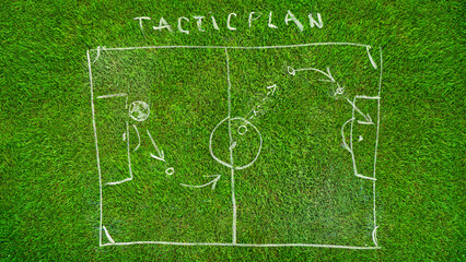 Soccer Strategy. Tactics. On the chalkboard
