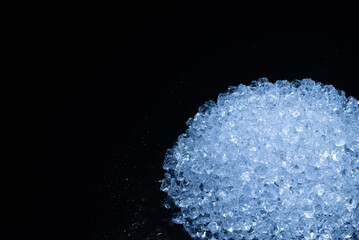 Ice crystal cubes, space for text or design.