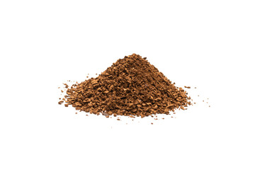 Instant coffee isolated on white background.