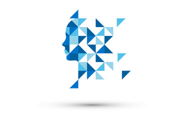 testa, mente, pensiero, pixel,  © xyz+