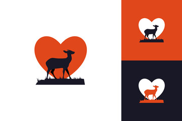 Illustration Vector Graphic of Love Deer Logo. Perfect to use for Animal Shelter
