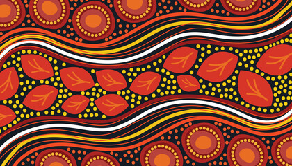 Aboriginal dot design background