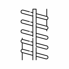 metal rebar line icon vector illustration