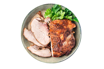 meat baked pork homemade fresh ham dish healthy meal food diet snack on the table copy space food background