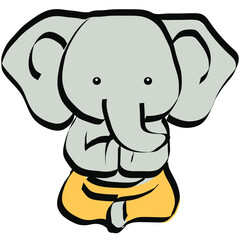 elephant doing yoga