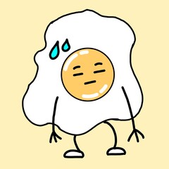 Design Sticker Cute Egg Emoticon, HD Resolution