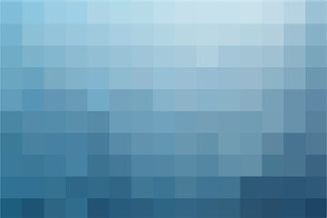 Gradient background of light-dark blue squares. Vertical geometric texture of blue tones squares. Abstract square pixel art template. The substrate for branding, calendar, blue card, banner, cover