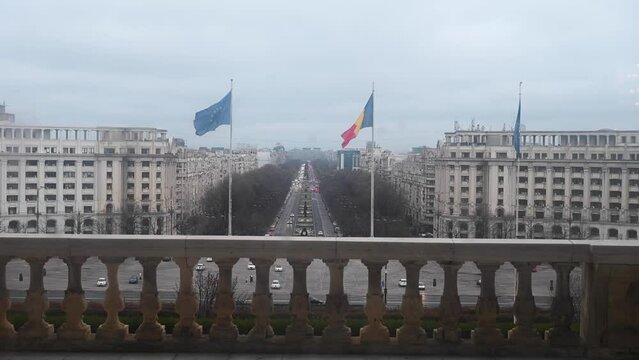 View of Bucharest as seen from the Romanian Parliament