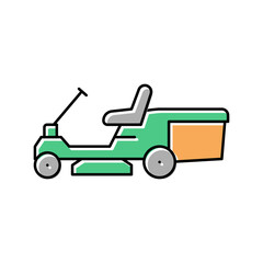 lawn mower machine color icon vector illustration