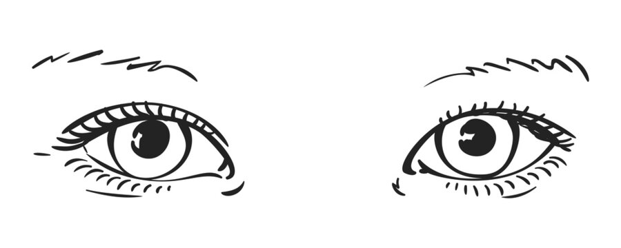 child eyes vector sketch