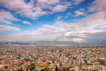 Greece. Athens. Panorama of the city from above - 488801412