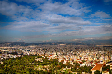 Greece. Athens. Panorama of the city from above - 488801464