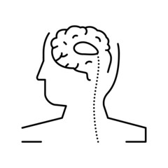 shunt insertion or revision line icon vector illustration