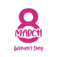 8 march, Women's Day. Isolated. Vector	
