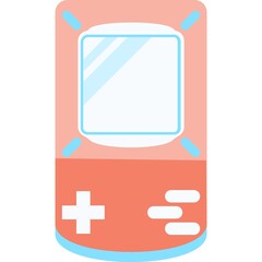 Vector handheld data terminal icon on white