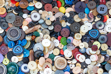 Mix of random buttons background