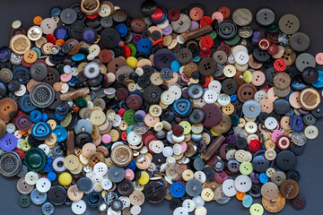 Mix of random buttons background