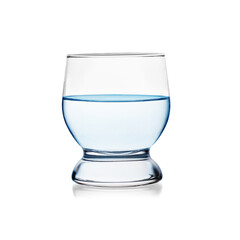 A glass of water isolated on a white background.