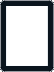 Vector border frame. Background or book page. Simple rectangular billboard, poster, plaque, signboard, sticker, or label 