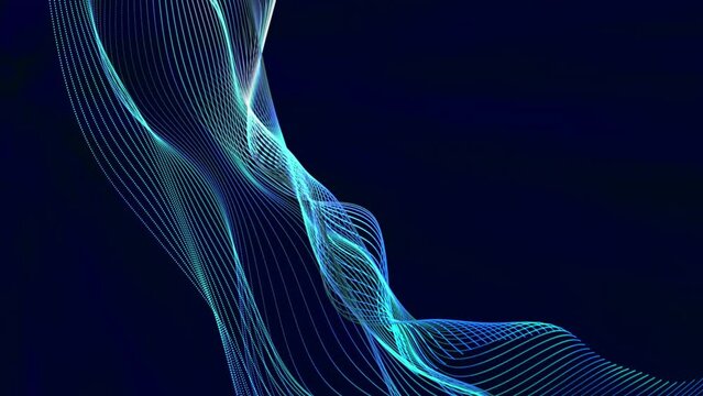 Wavy ribbon from so much parallel lines. abstract background with lines.