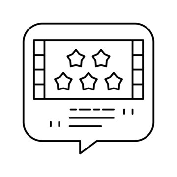 recommend clip art: reviews movie line icon vector illustration