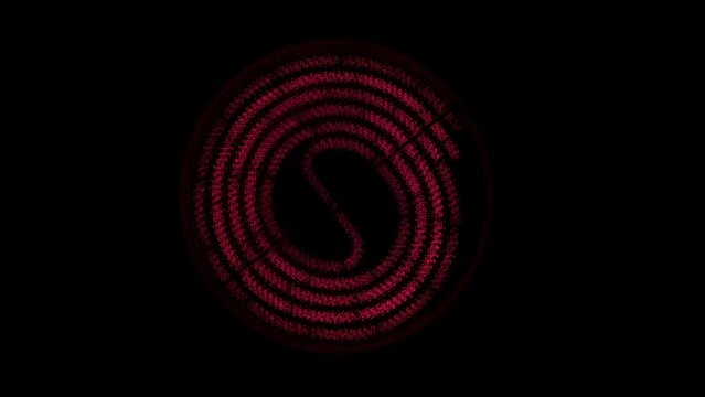 The spirals of the induction cooker heat up