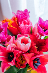 Beautiful pink tulip flower bouquet