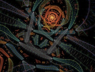 Imaginatory fractal abstract background Image