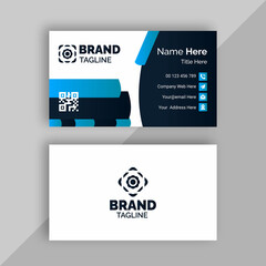 Simple minimal Clean style modern Colorful Company business card design template and editable file