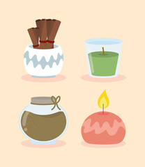 scented candles and cinnamon