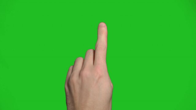 Person clicks on the touch screen with his finger. Swipe, scroll, zoom in out.