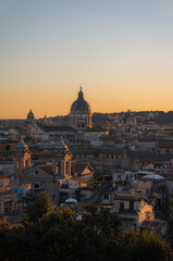 Fototapeta na wymiar view of rome at sunset