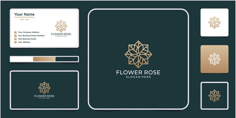 Fototapeta premium Elegant flower logo design abstract.