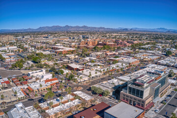 Aerial View of the Phoenix Suburb of Scottdale, Arizona