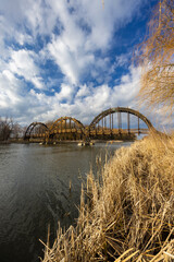 Wooden bridge in Balaton-felvideki nature reserve, Kis-Balaton, Transdanubia, Hungary