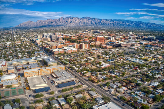 Aerial View of a Large Public University in Tucson, Arizona
