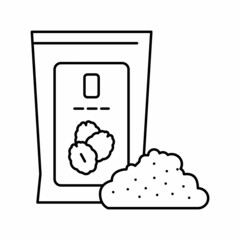 oat flour packaging line icon vector illustration
